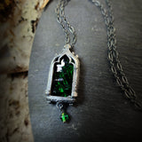 the green king - venetian gothic window amulet