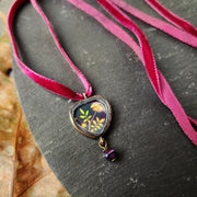 newill rose - pictorial heart amulet