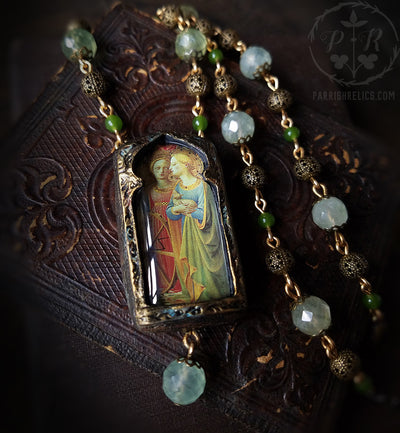 Saint Catherine & Saint Agnes ~ Pictorial Shrine Amulet