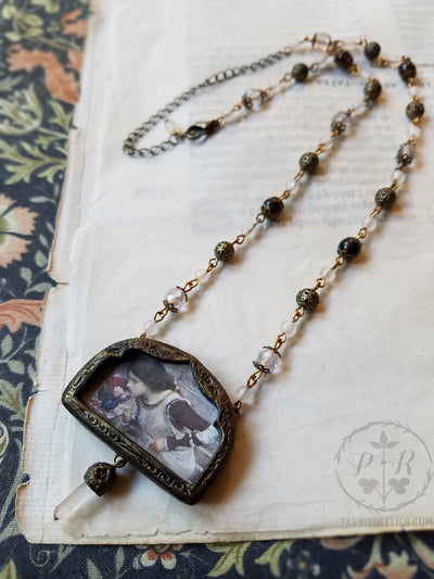 The Shrine ~ Waterhouse Quartz Crystal Amulet Necklace