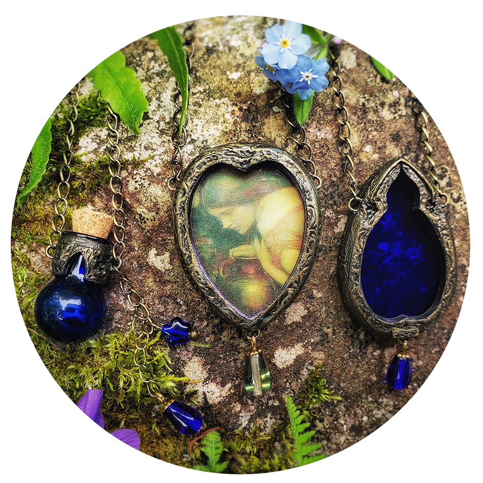 archive: one of a kind clay amulets previously sold.