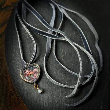 briar rose - pictorial heart amulet