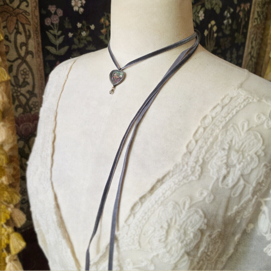 briar rose - pictorial heart amulet