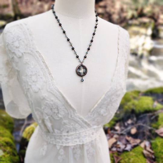 tapestry rabbit - floriated clover miracle window amulet