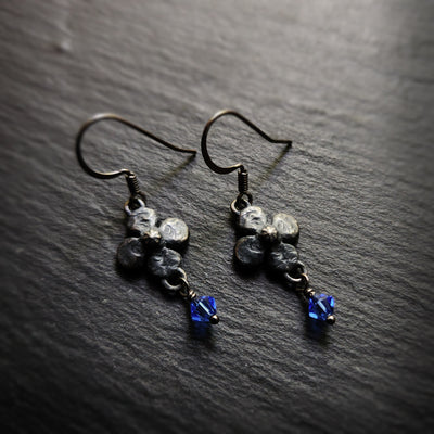 clover earrings : swarovski & sterling silver