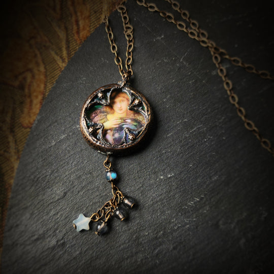 day two - edward burne-jones floriated clover miracle window amulet