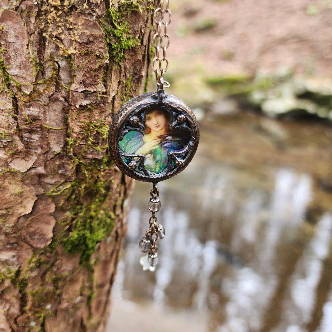 day two - edward burne-jones floriated clover miracle window amulet