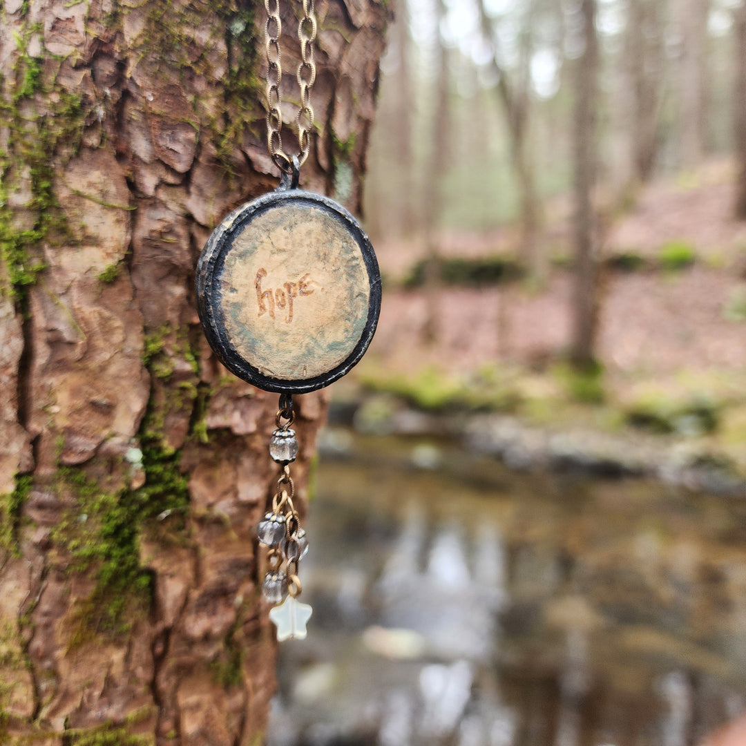 day two - edward burne-jones floriated clover miracle window amulet