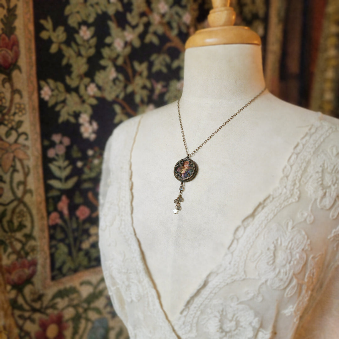 day two - edward burne-jones floriated clover miracle window amulet