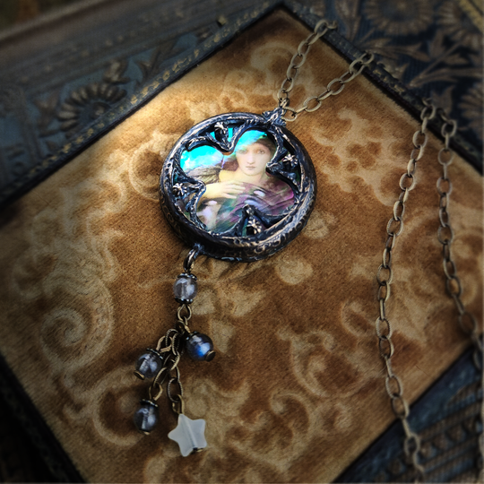 day two - edward burne-jones floriated clover miracle window amulet