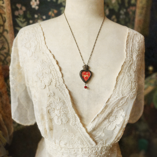 tapestry fox - sacred heart pictorial amulet