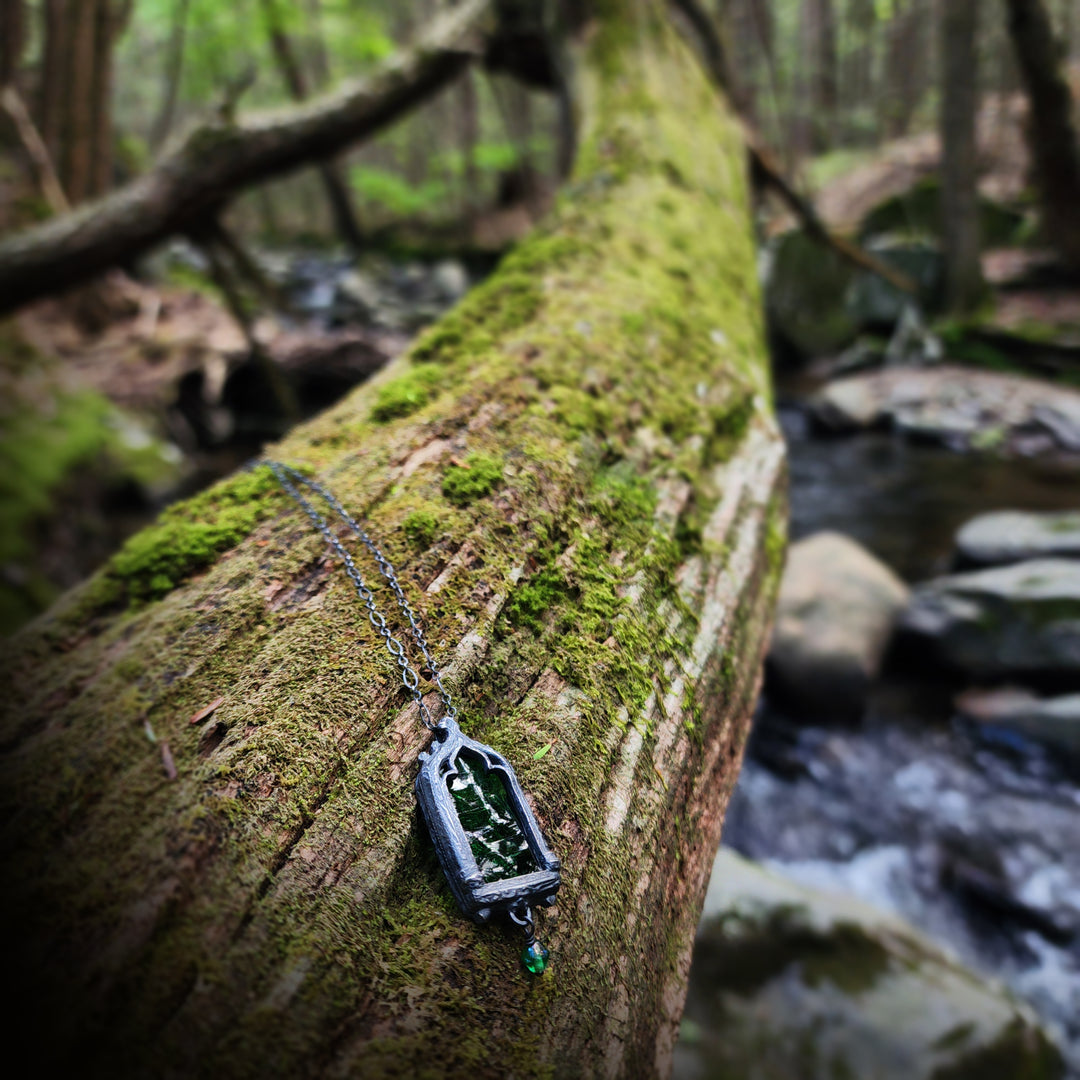 the green king - venetian gothic window amulet