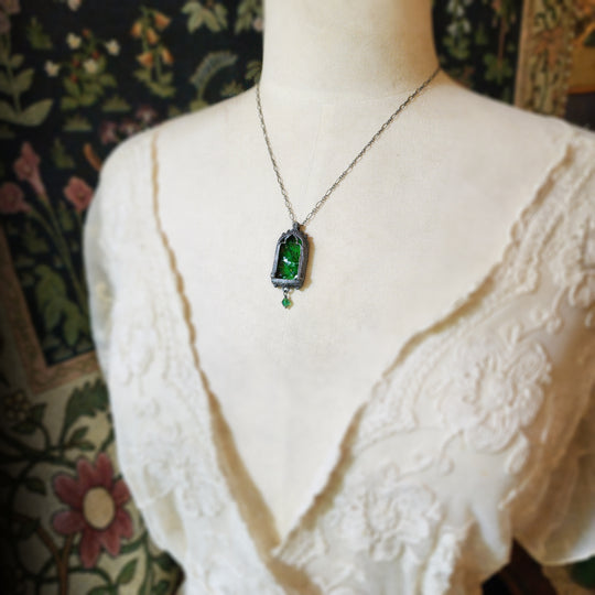the green king - venetian gothic window amulet