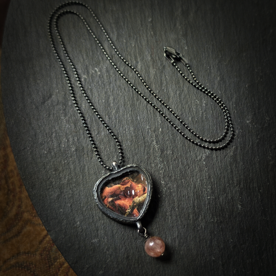 la belle dame sans mercy - pictorial heart amulet
