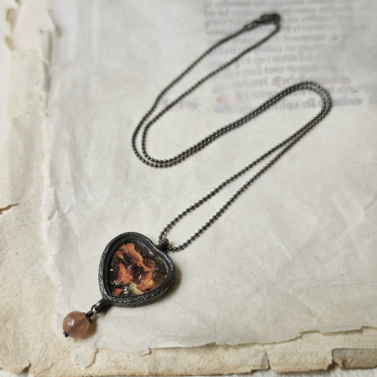 la belle dame sans mercy - pictorial heart amulet