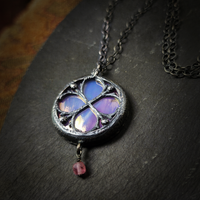 la rose - floriated clover miracle window amulet