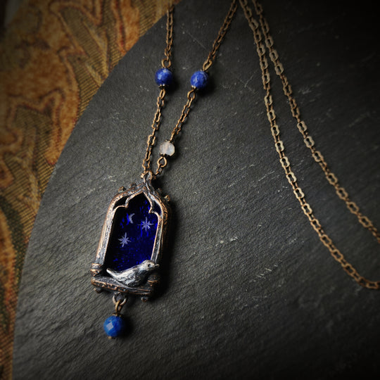 night bird - venetian gothic window amulet