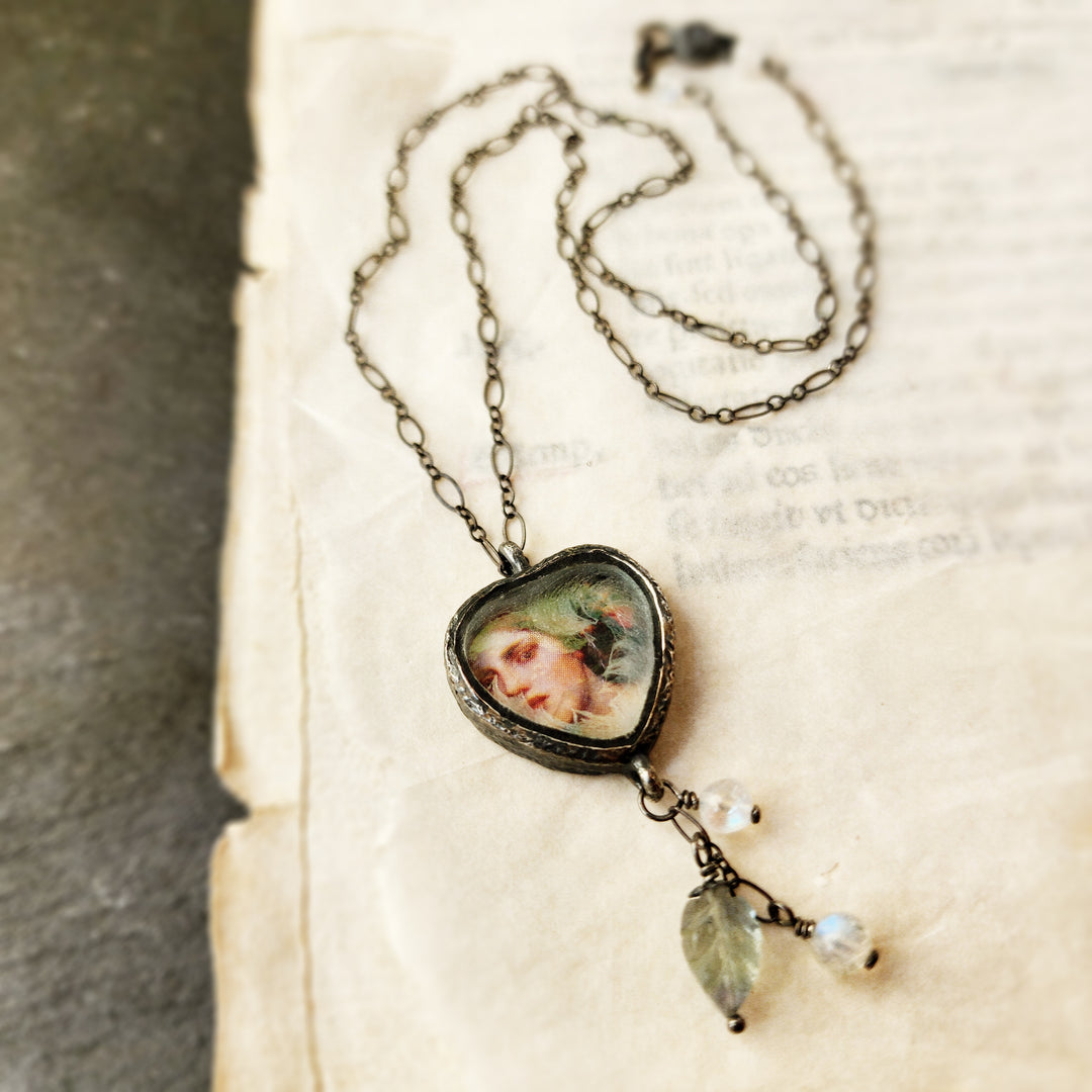 ophelia's dream - pictorial heart amulet – Parrish Relics