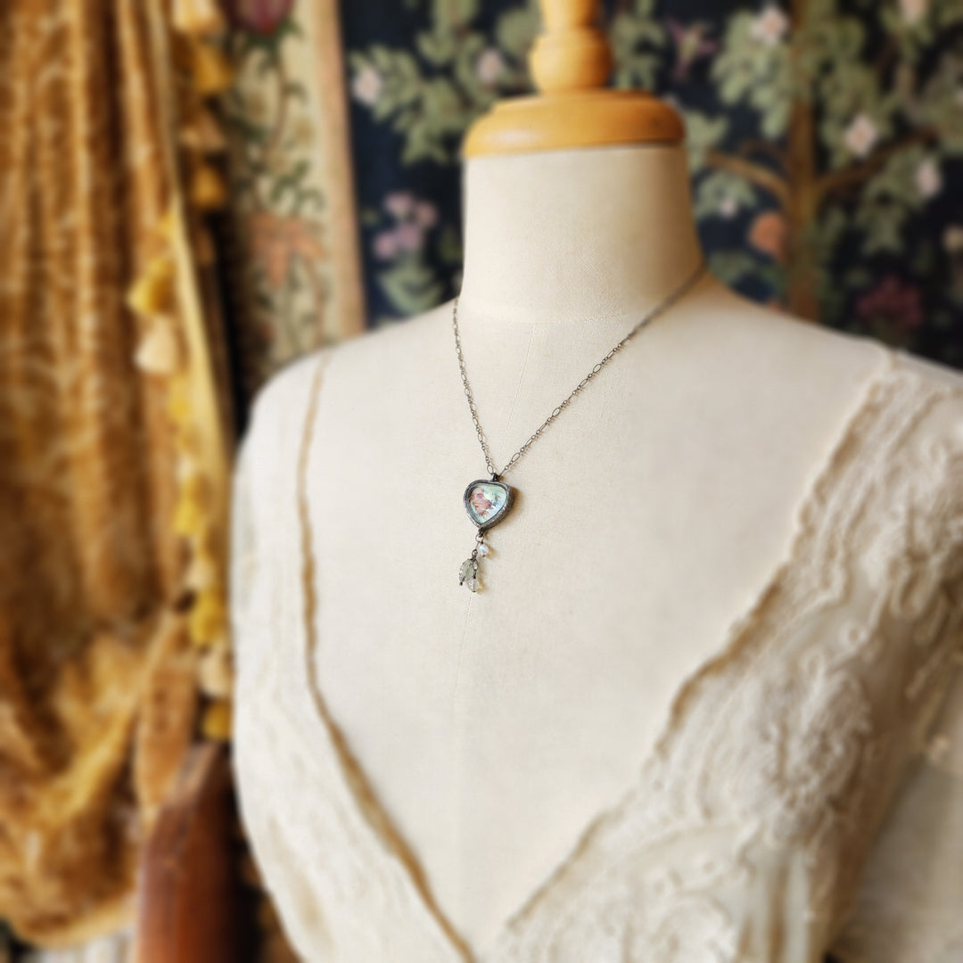 ophelia's dream - pictorial heart amulet