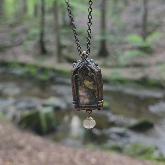 strawberry thief - venetian gothic window amulet