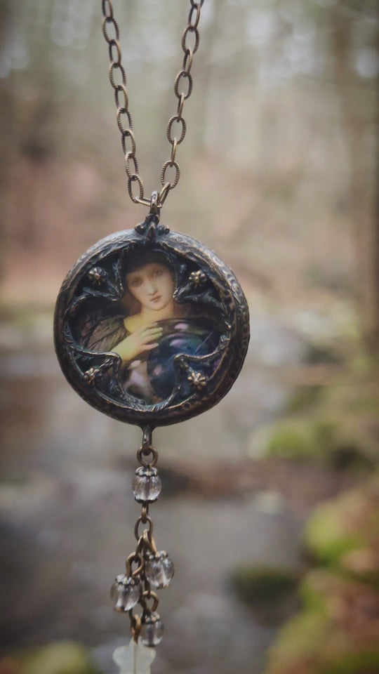 day two - edward burne-jones floriated clover miracle window amulet