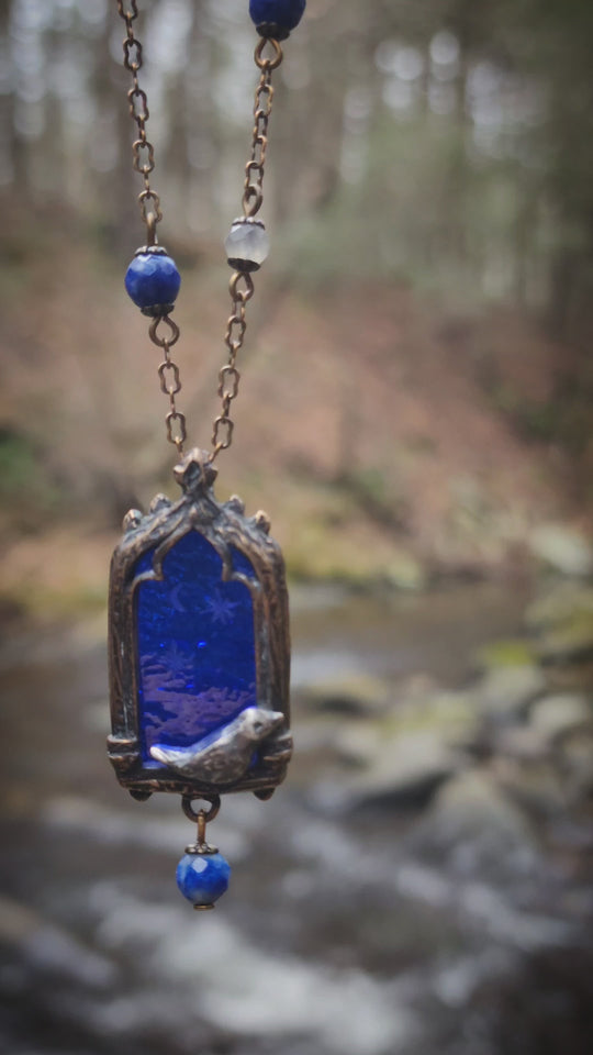 night bird - venetian gothic window amulet