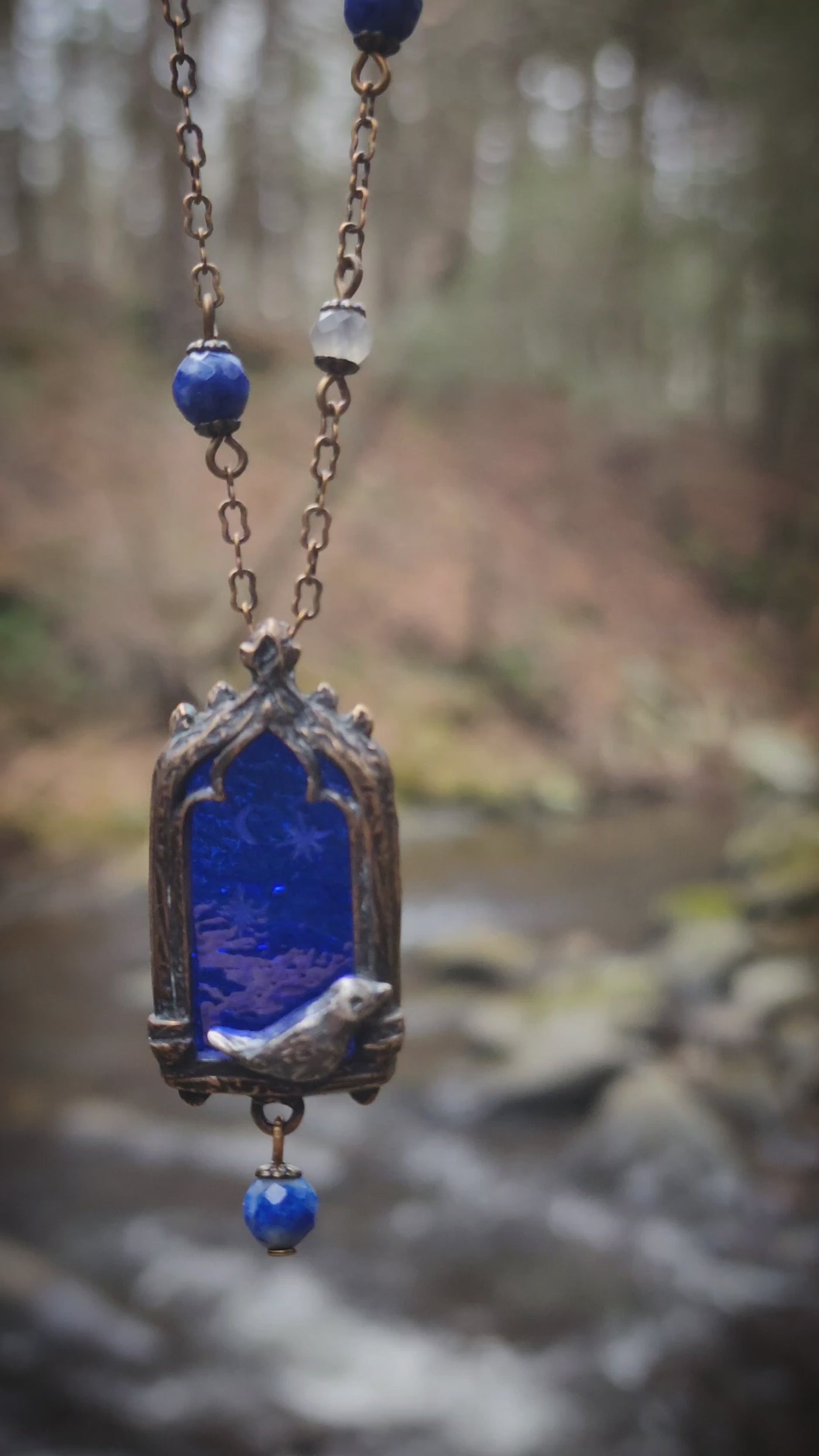 night bird - venetian gothic window amulet