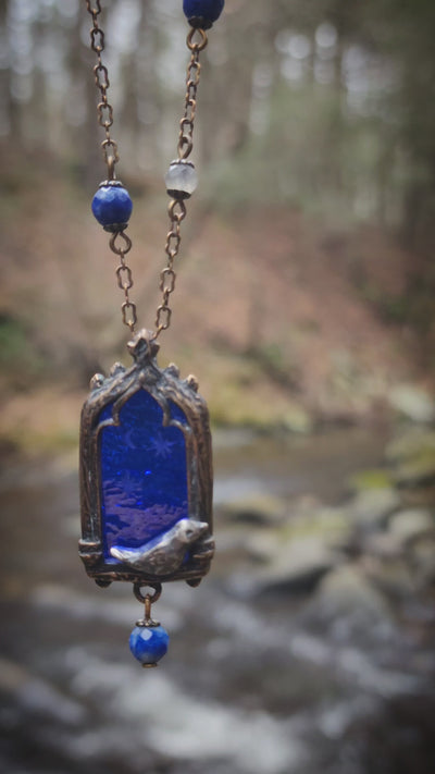 night bird - venetian gothic window amulet