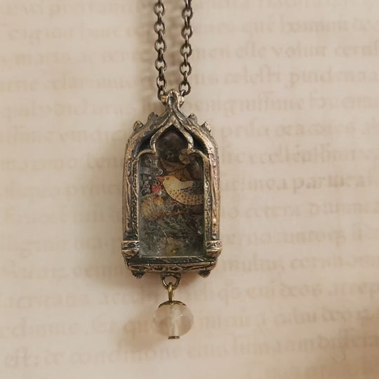 strawberry thief - venetian gothic window amulet