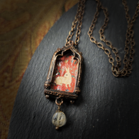 tapestry hare - venetian gothic window amulet