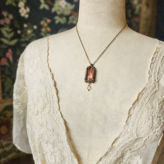 tapestry hare - venetian gothic window amulet