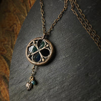 st loy forest - floriated clover miracle window amulet