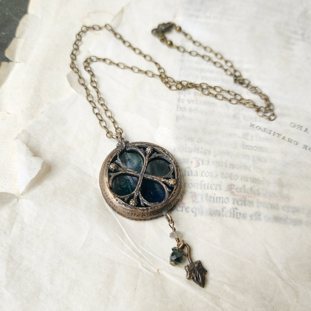 st loy forest - floriated clover miracle window amulet