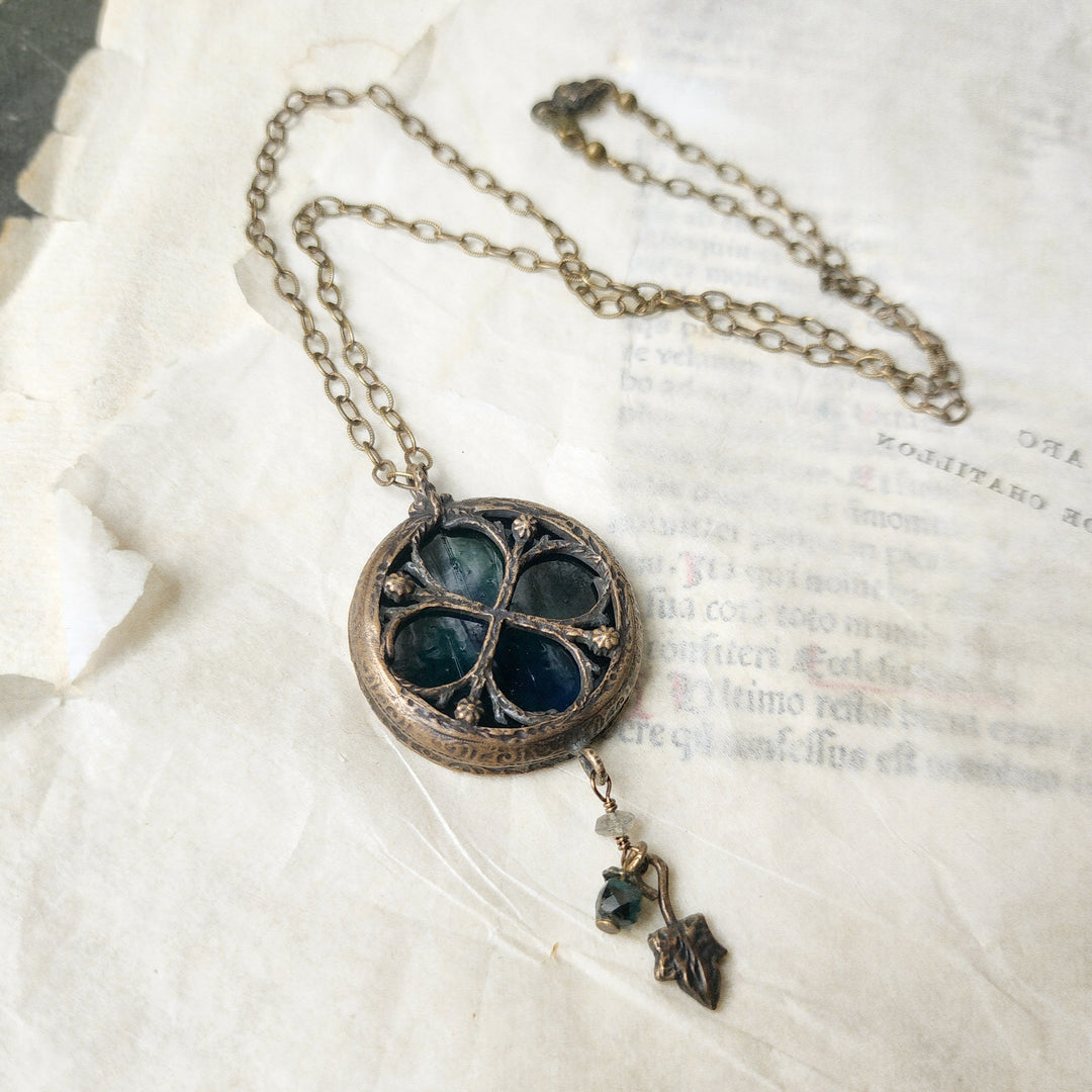 st loy forest - floriated clover miracle window amulet