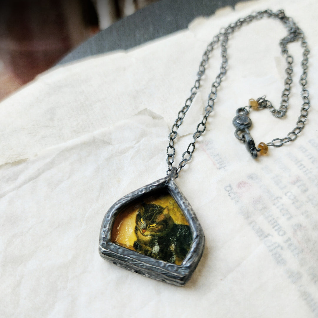 steinlen cat - pictorial arch amulet