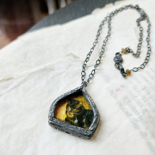 steinlen cat - pictorial arch amulet