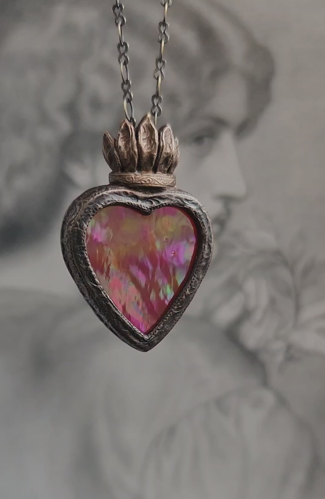 lux vivens - a sacred heart amulet
