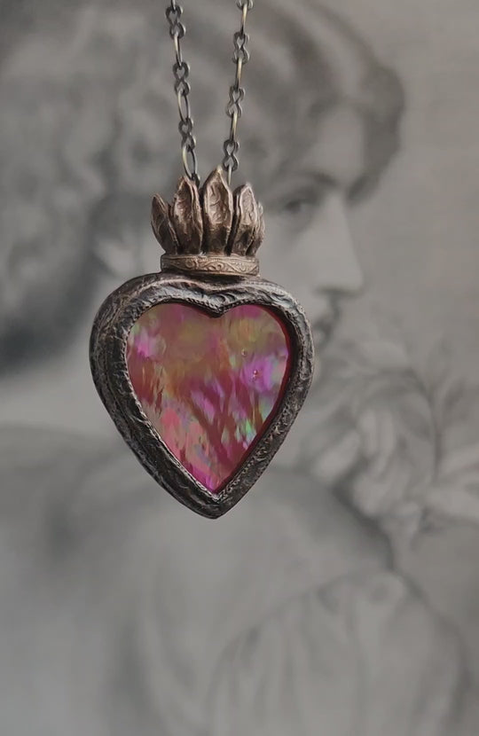 lux vivens - a sacred heart amulet