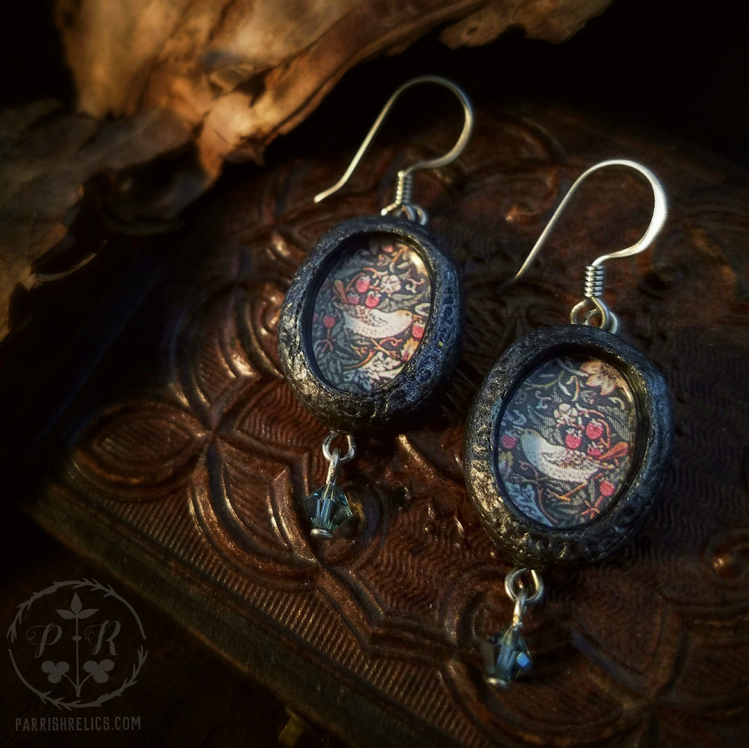 William Morris ~ Strawberry Thief Earrings