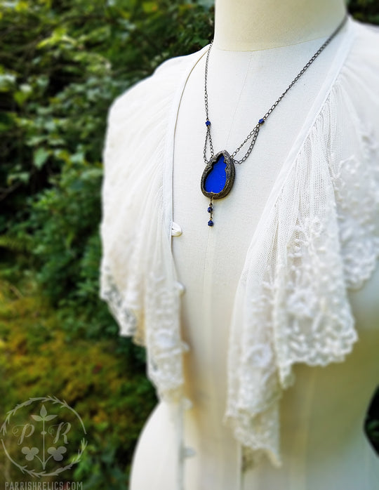 Isabella's Stars ~ Stained Glass Gothic Arch Amulet