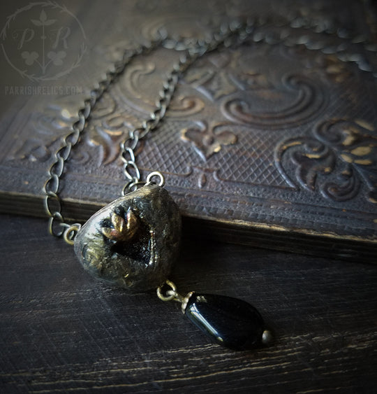 Sacred Heart ~ Scented Amber Vessel Amulet