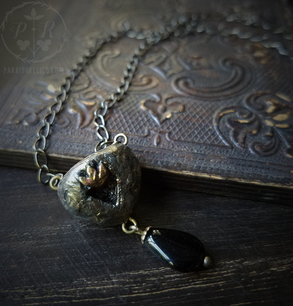 Sacred Heart ~ Scented Amber Vessel Amulet