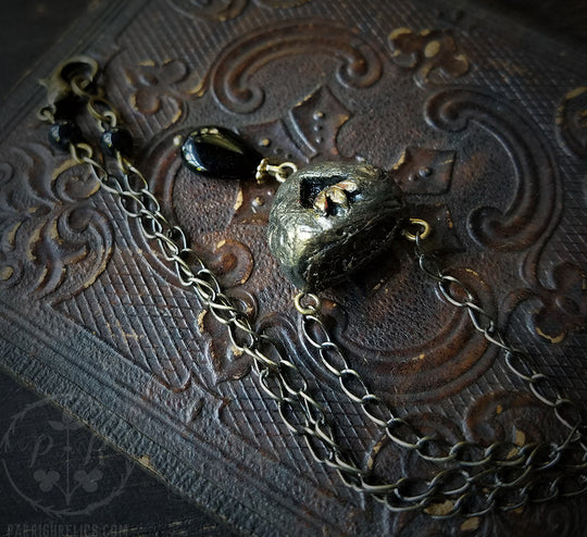 Sacred Heart ~ Scented Amber Vessel Amulet