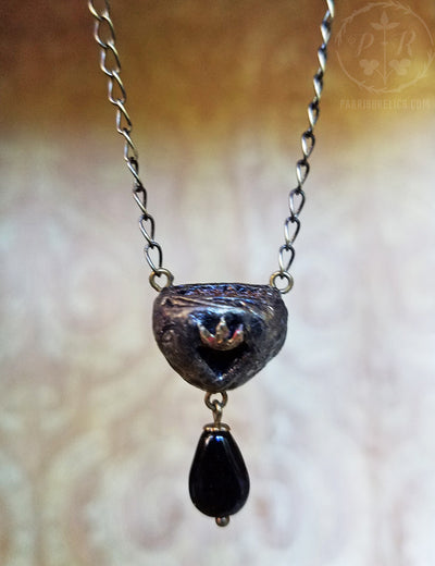 Sacred Heart ~ Scented Amber Vessel Amulet
