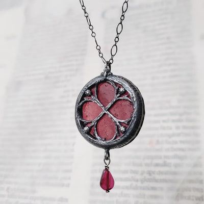 persephone - floriated clover miracle window amulet