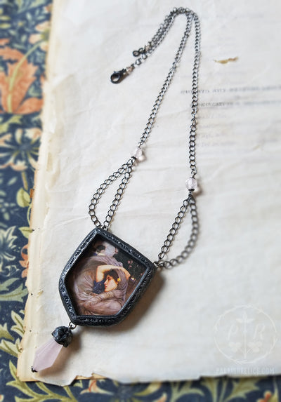 Boreas ~ John William Waterhouse Pictorial Shrine Amulet