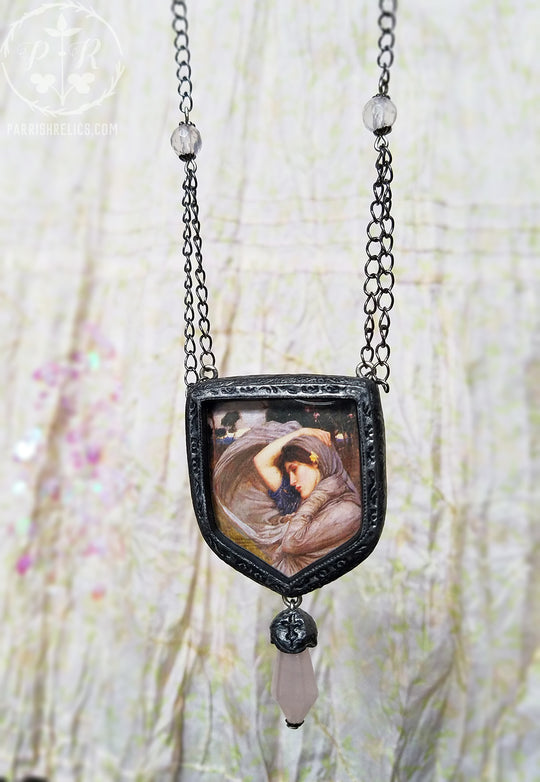 Boreas ~ John William Waterhouse Pictorial Shrine Amulet