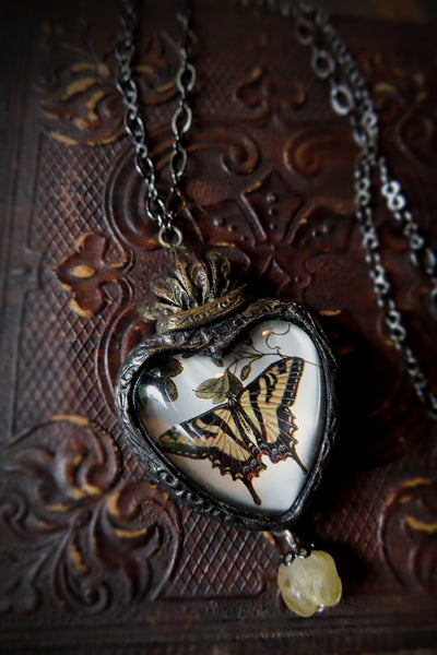 Sacred Nature Sacred Heart ~ Swallowtail Pictorial Shrine Amulet