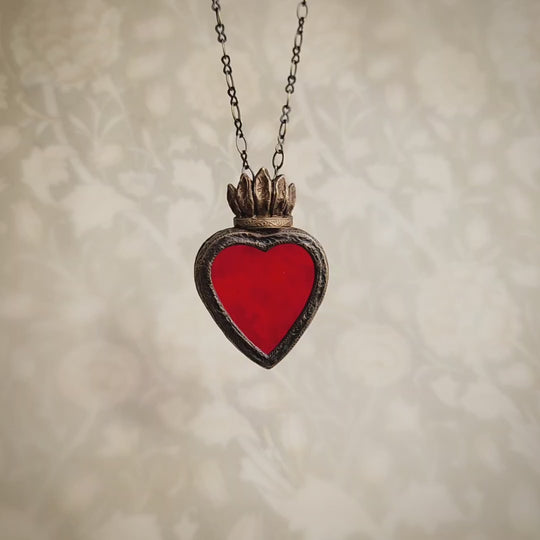 lux vivens - a sacred heart amulet