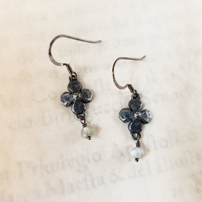 clover earrings : labradorite & sterling silver
